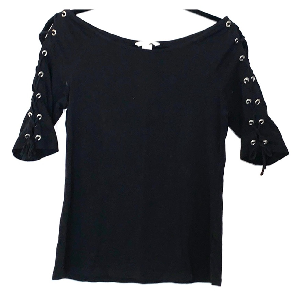 H&M Off the shoulder tie-detail top